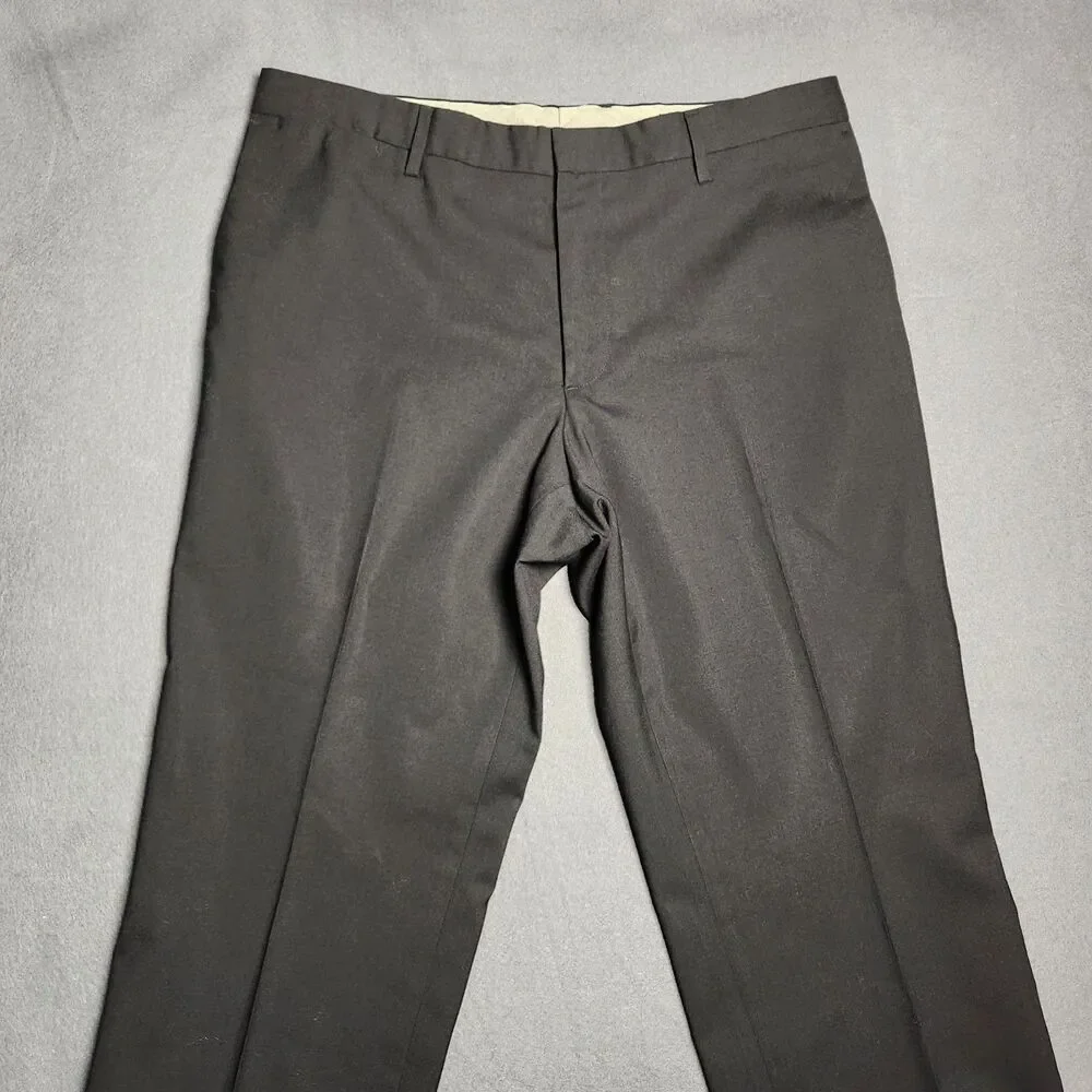 Banana Republic Dress Pants Men 33(34)X30 Black Classic Fit Wool Straight Leg